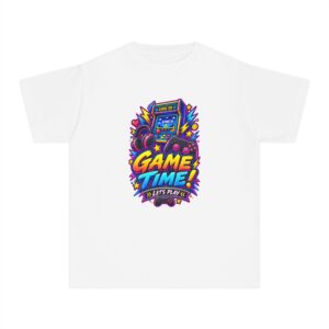 Game Time Let's Play T-Shirt | Kids' Retro Arcade Graphic Tee