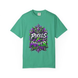 Pixels and Power T-Shirt | Women's Play With Purpose Gaming Tee