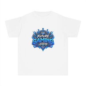 Future Gaming Legend T-Shirt | Kids' Blue Crest Graphic Tee